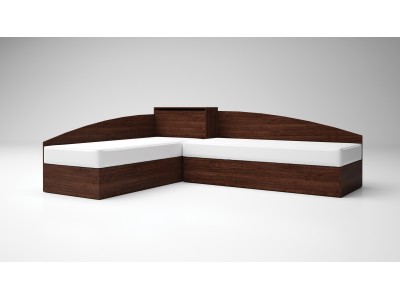 Γωνιακά κρεβάτια με μπαούλο LEO 7 (wenge amber)